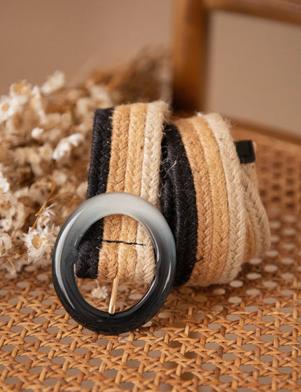 Straw Glow Black/Beige - Riem - ellemilla