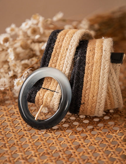Straw Glow Black/Beige - Riem - ellemilla