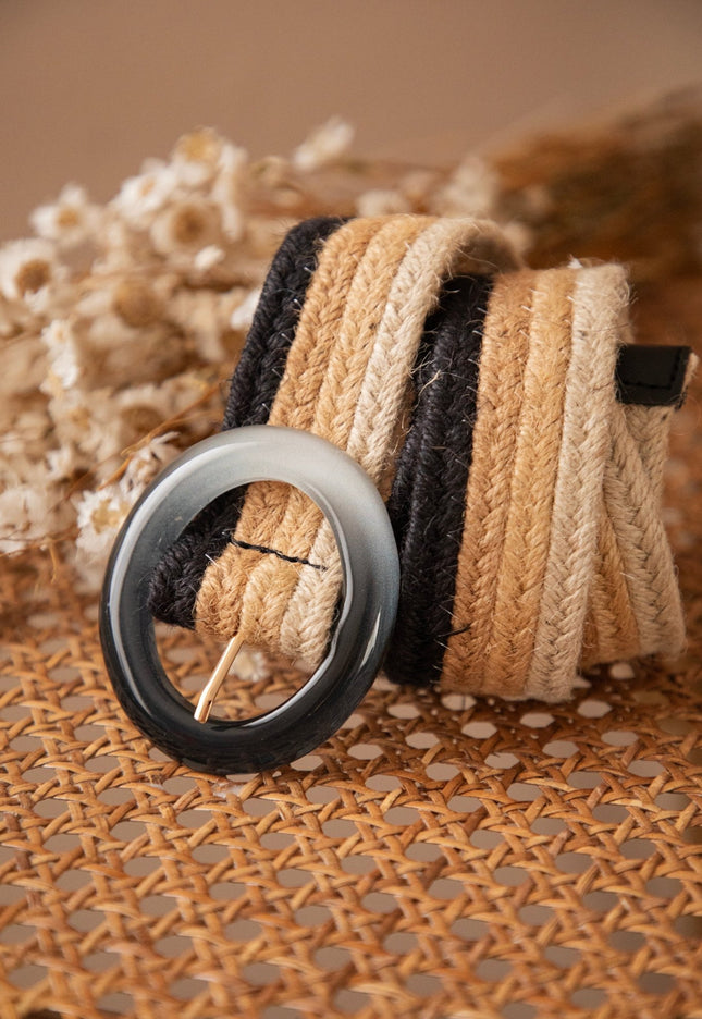 Straw Glow Black/Beige - Riem - ellemilla