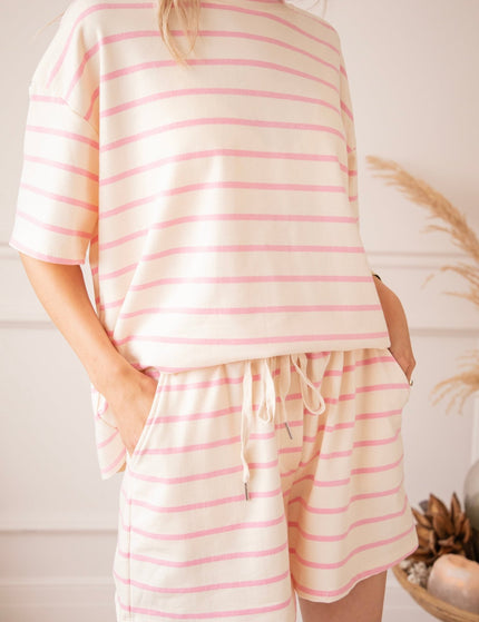 Stripe Escape Beige/Pink - Short - ellemilla
