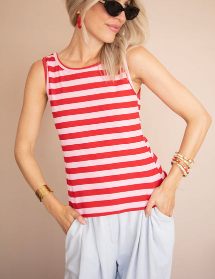 Stripe Me Up Pink/Red - Top - ellemilla
