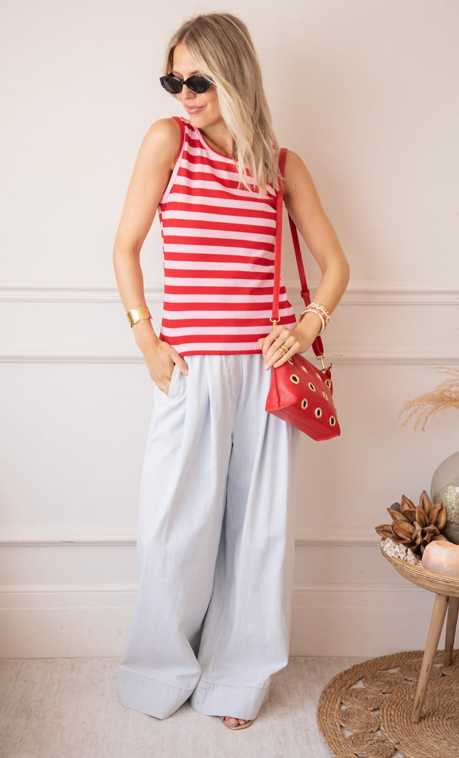 Stripe Me Up Pink/Red - Top - ellemilla