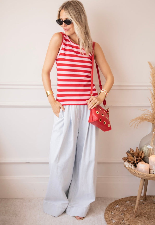 Stripe Me Up Pink/Red - Top - ellemilla