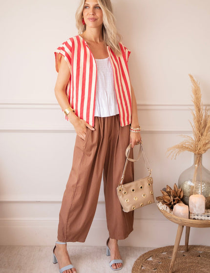 Stripes of Energy Fuchsia/Beige - Jacket - ellemilla