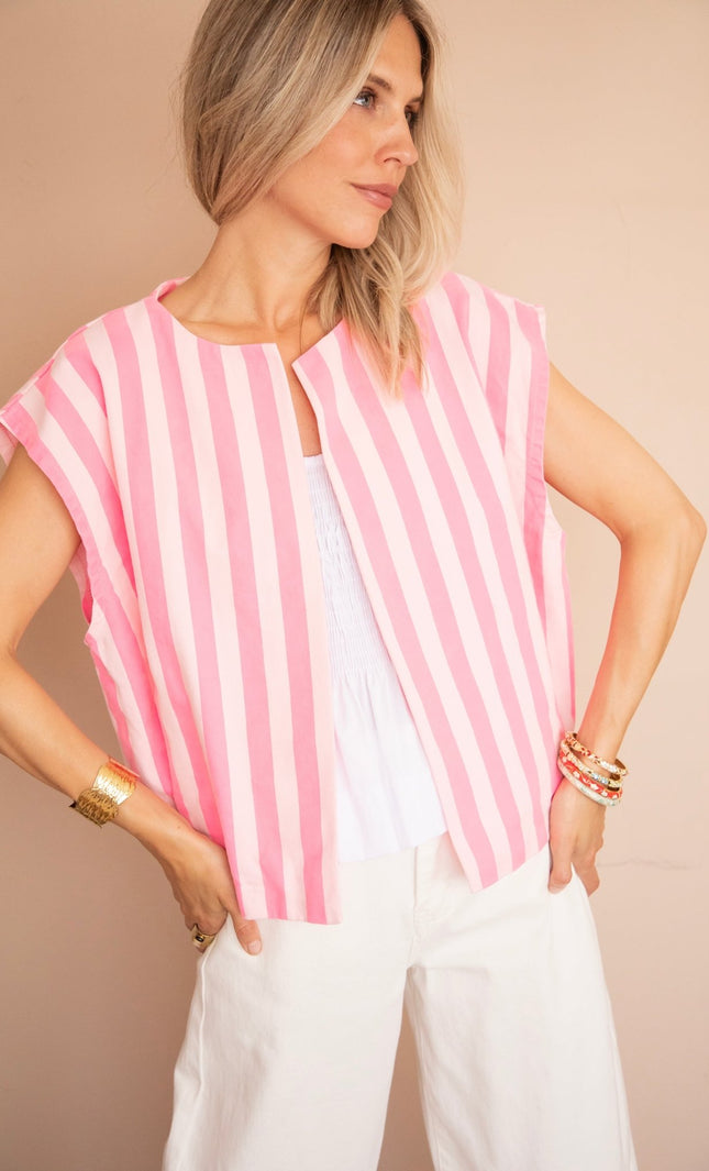 Stripes of Energy Hot Pink/Soft Pink - Jacket - ellemilla