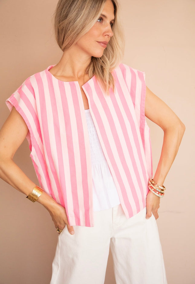 Stripes of Energy Hot Pink/Soft Pink - Jacket - ellemilla