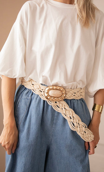 Sunara Braid Beige - Riem - ellemilla