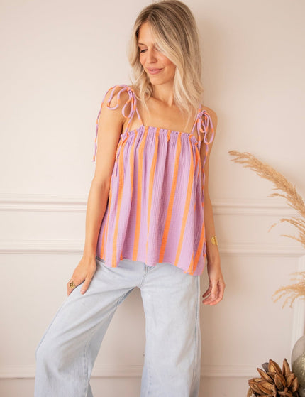 Sunny Stripe Energy Lila/Orange - Top - ellemilla