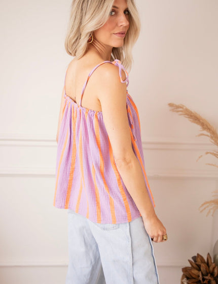 Sunny Stripe Energy Lila/Orange - Top - ellemilla