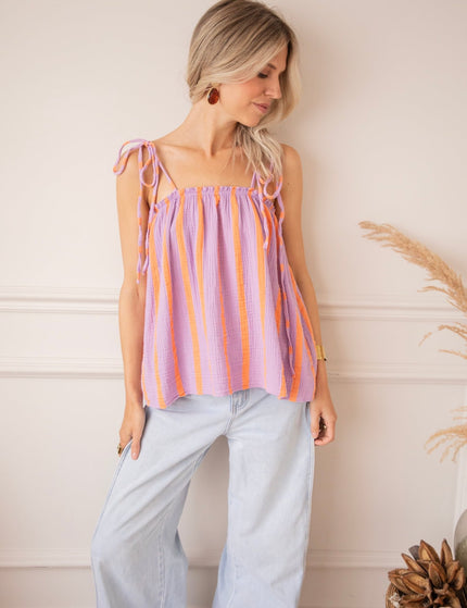 Sunny Stripe Energy Lila/Orange - Top - ellemilla