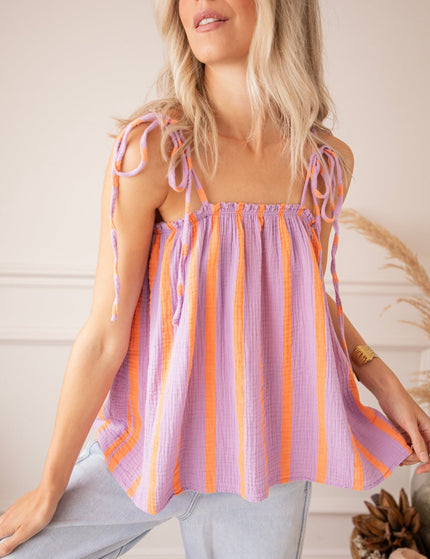 Sunny Stripe Energy Lila/Orange - Top - ellemilla