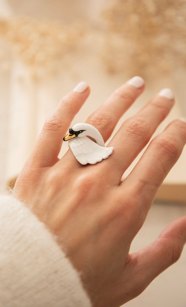Swan White - Ring - ellemilla