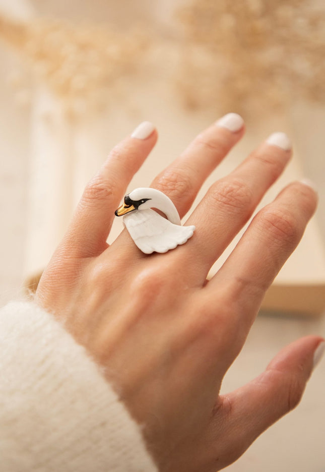 Swan White - Ring - ellemilla