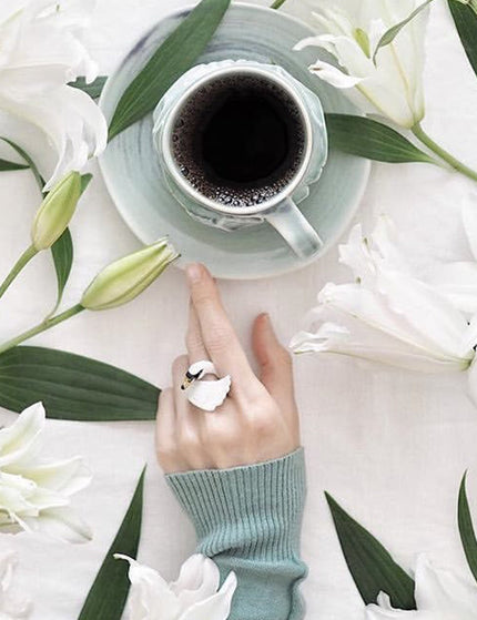Swan White - Ring - ellemilla