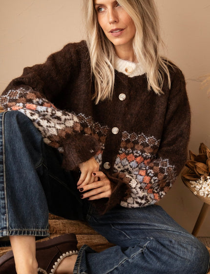 Sweet Fair Isle Brown - Vest - ellemilla