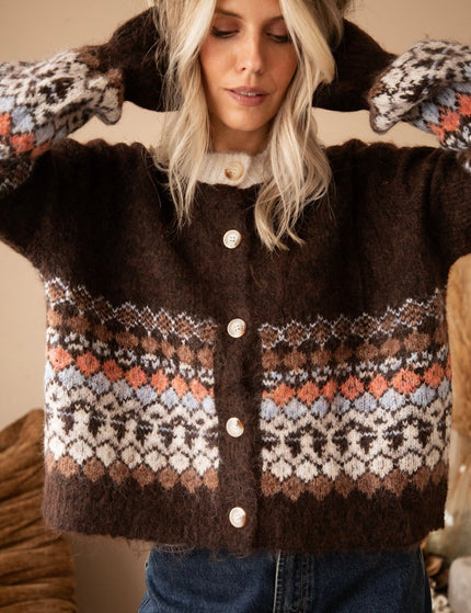 Sweet Fair Isle Brown - Vest - ellemilla