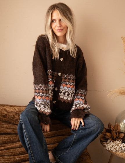 Sweet Fair Isle Brown - Vest - ellemilla
