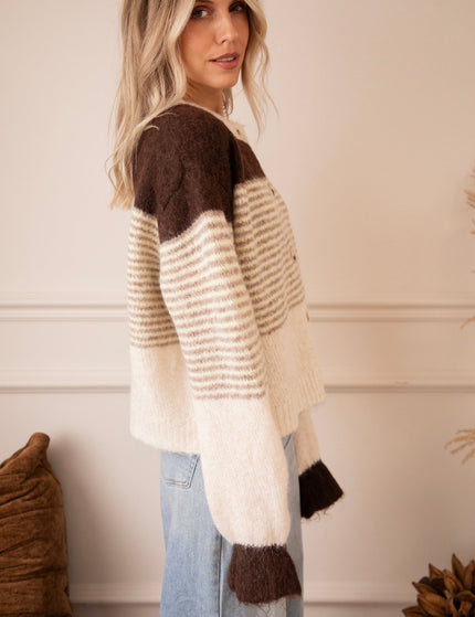 Sweet Rainbow Brown/Beige - Vest - ellemilla