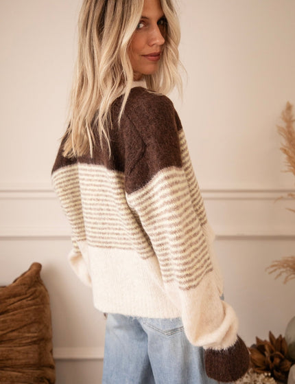 Sweet Rainbow Brown/Beige - Vest - ellemilla