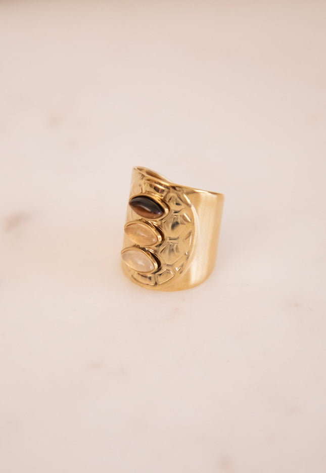 Sweet Stones Brown/Gold - Ring - ellemilla