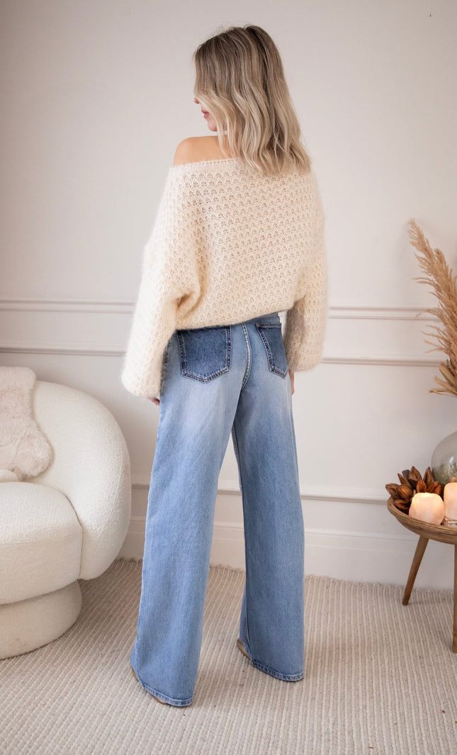 Taille With A Twist Blue - Jeans - ellemilla