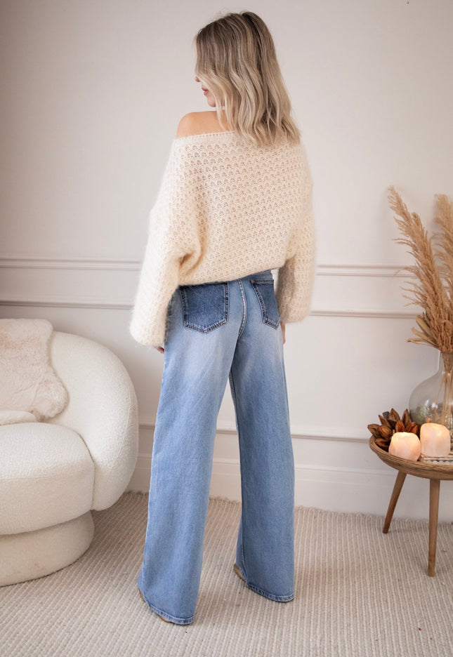 Taille With A Twist Blue - Jeans - ellemilla