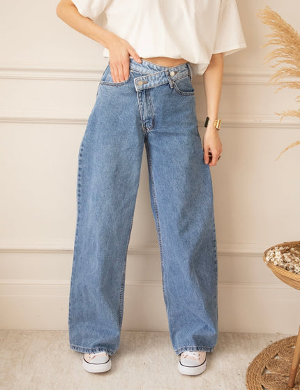 Taille With A Twist Cool Blue - Jeans - ellemilla