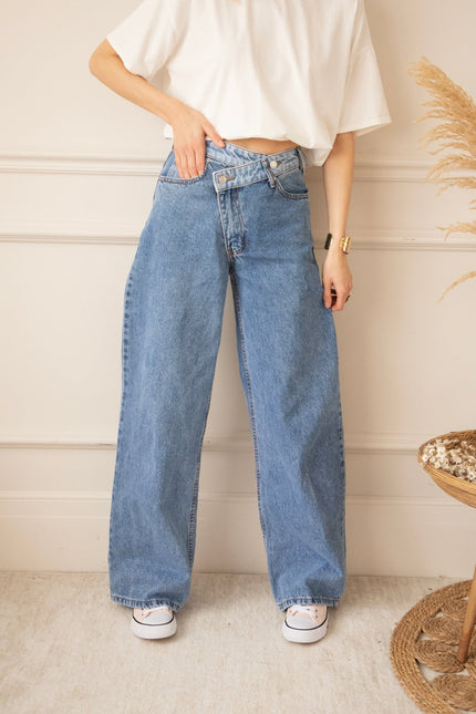 Taille With A Twist Cool Blue - Jeans - ellemilla