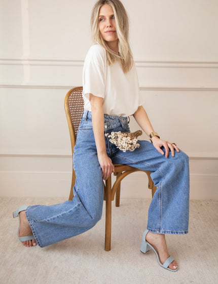 Taille With A Twist Cool Blue - Jeans - ellemilla