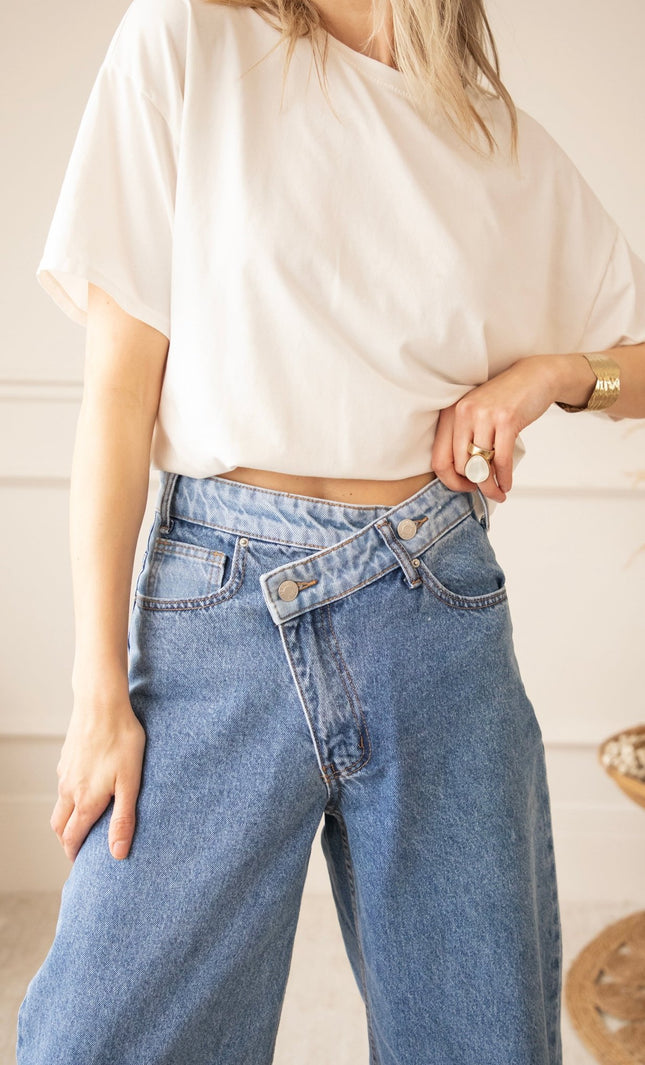 Taille With A Twist Cool Blue - Jeans - ellemilla