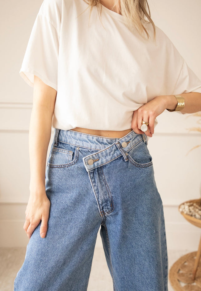 Taille With A Twist Cool Blue - Jeans - ellemilla