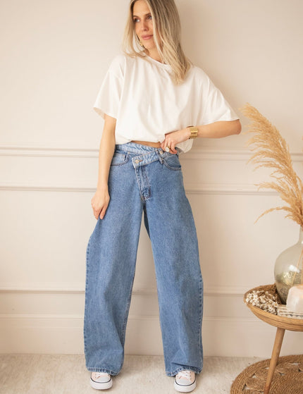 Taille With A Twist Cool Blue - Jeans - ellemilla