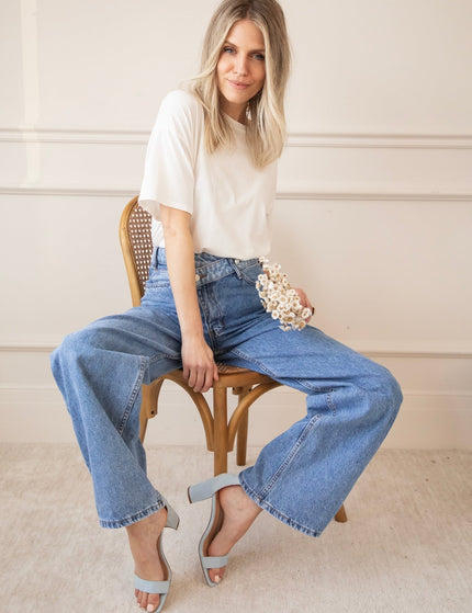Taille With A Twist Cool Blue - Jeans - ellemilla