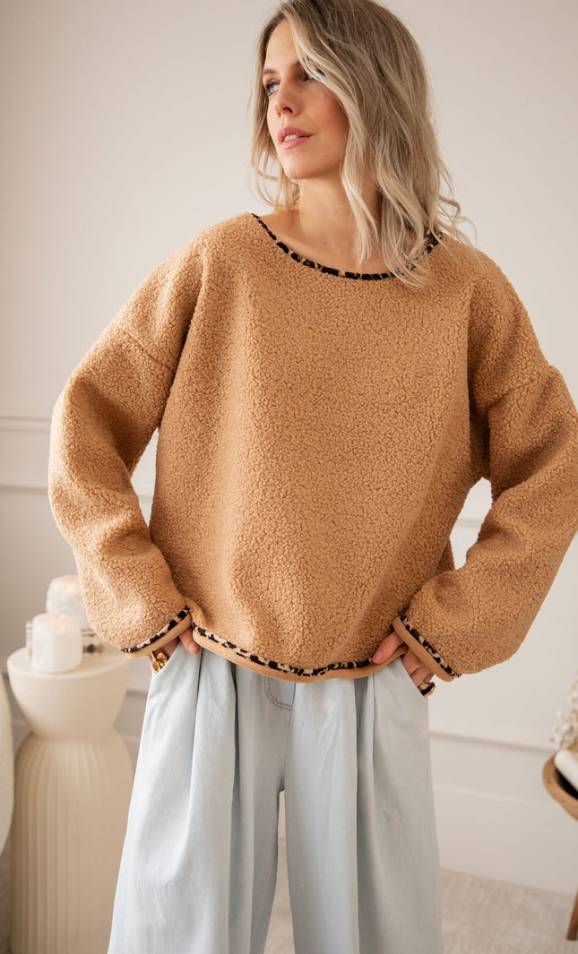 Teddy Leo Camel - Sweater - ellemilla