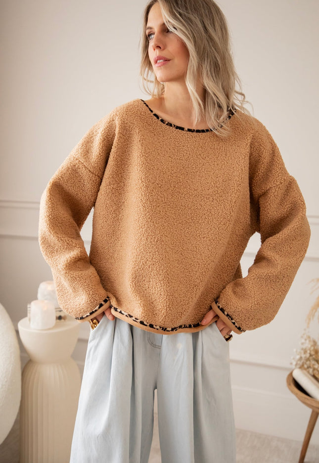 Teddy Leo Camel - Sweater - ellemilla