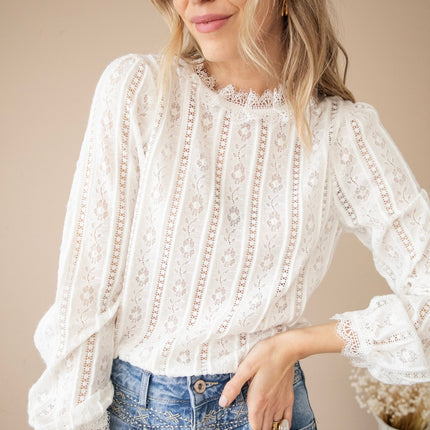 The Elegance Of Lace White - Blouse - ellemilla