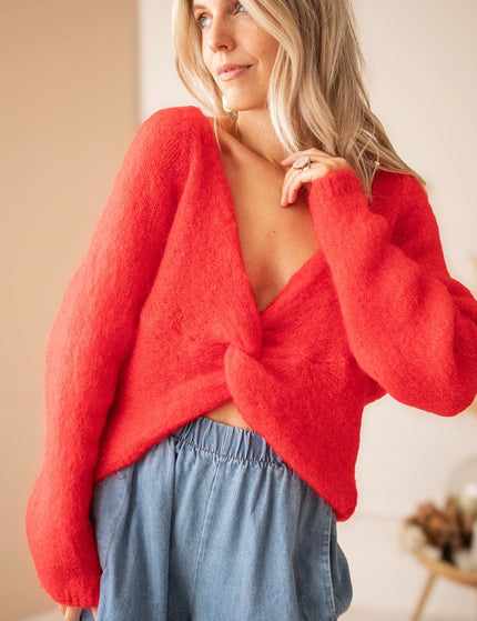 The Knot Knit Red - Trui - ellemilla