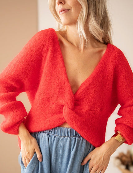 The Knot Knit Red - Trui - ellemilla