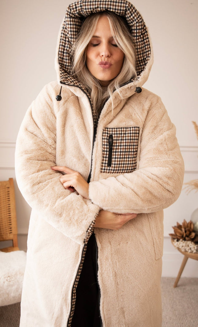 The Reversible Check Beige/Brown - Jas - ellemilla