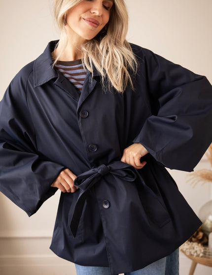 Tie The Trench Navy - Jacket - ellemilla