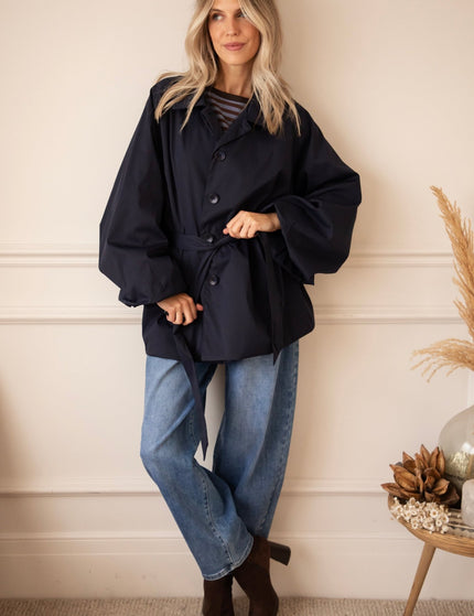 Tie The Trench Navy - Jacket - ellemilla