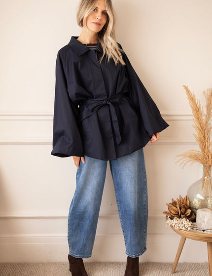 Tie The Trench Navy - Jacket - ellemilla