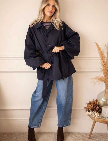 Tie The Trench Navy - Jacket - ellemilla