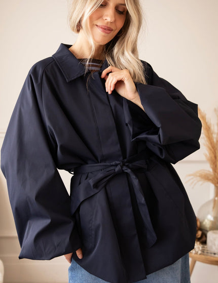 Tie The Trench Navy - Jacket - ellemilla