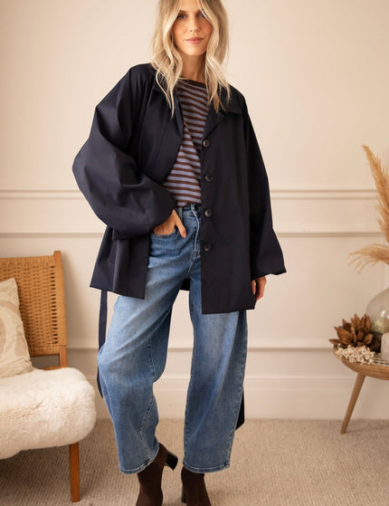 Tie The Trench Navy - Jacket - ellemilla