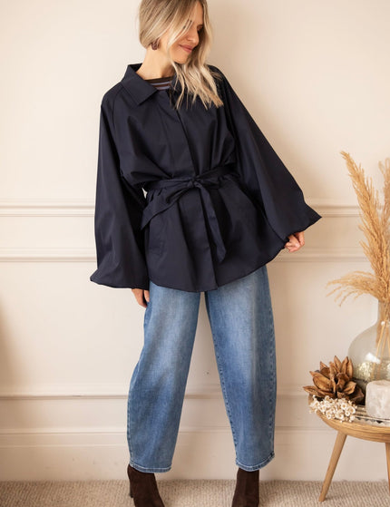 Tie The Trench Navy - Jacket - ellemilla