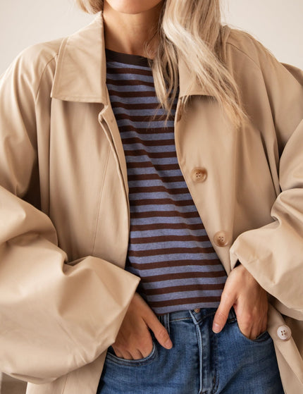 Tie The Trench Soft Taupe - Jacket - ellemilla