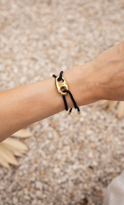 Tied Together Black - Armband - ellemilla