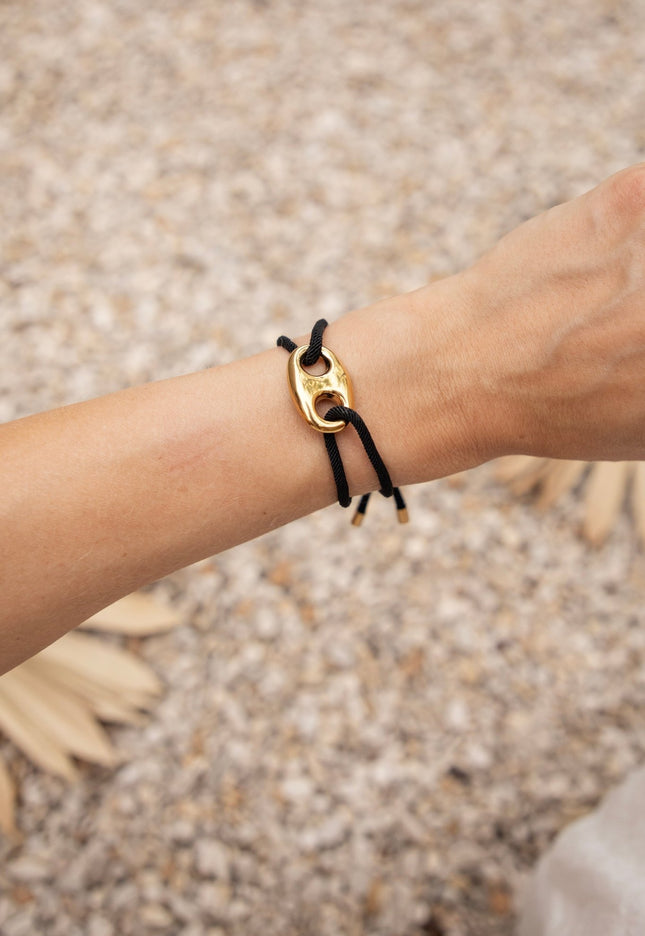 Tied Together Black - Armband - ellemilla