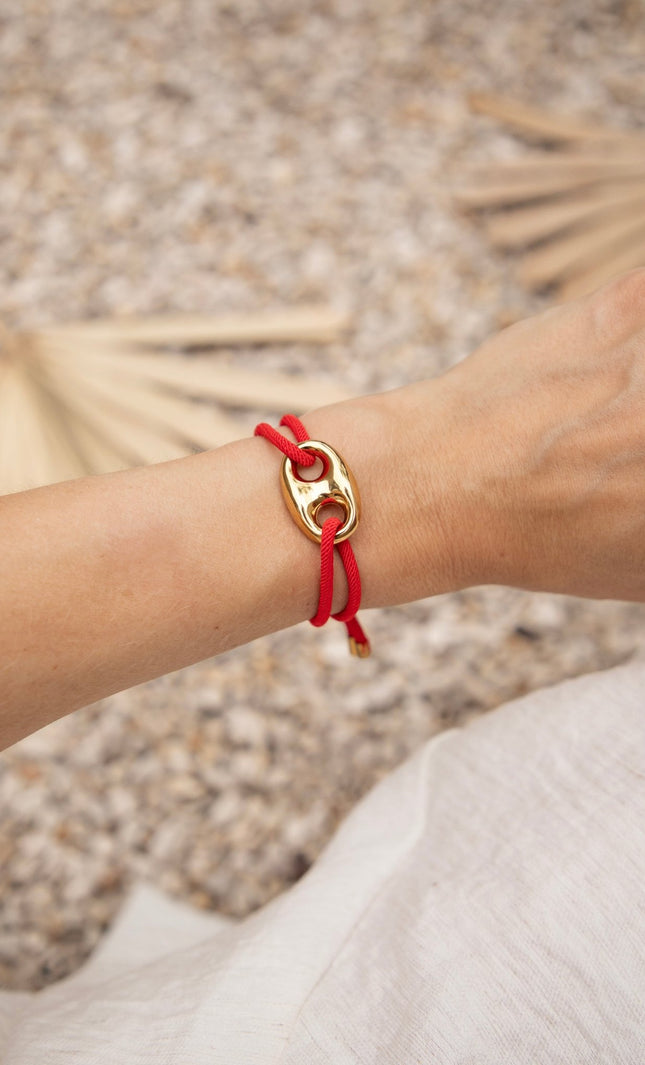 Tied Together Red - Armband - ellemilla